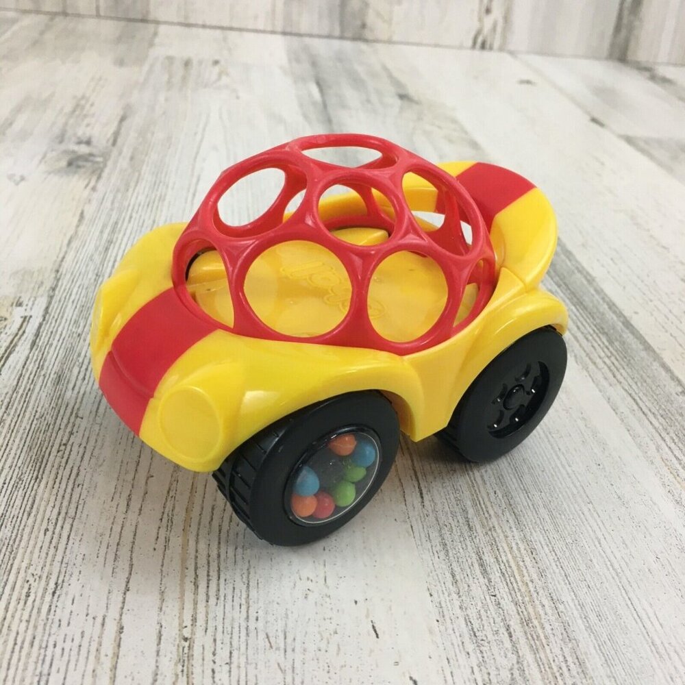 Oball Go Grippers Red Yellow Car Baby Rattle